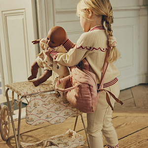 Сумка для кукольной коляски Konges Slojd "Mohogany Rose", розовая нежность